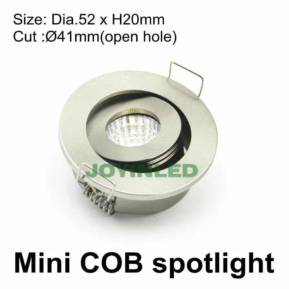 40mm hole Round 3W Dimmable COB Mini Spot LED Downlight