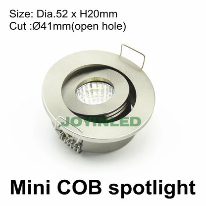 40mm hole Round 3W Dimmable COB Mini Spot LED Downlight