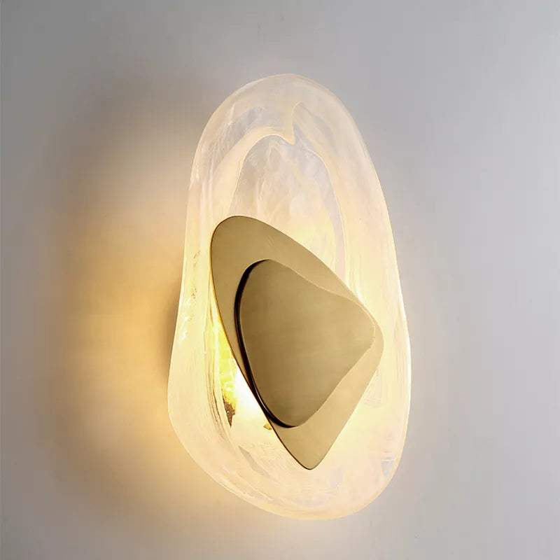 LED Postmodern Golden glass lampshade Sconce light