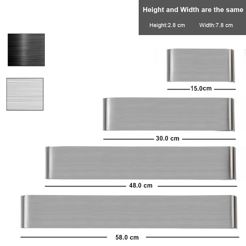 LED rectangular aluminum sconce light