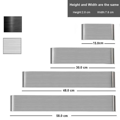 LED rectangular aluminum sconce light