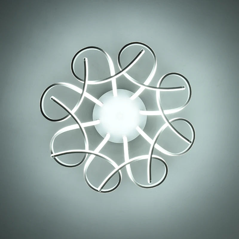 Luces de techo Led acrílicas modernas, lámpara de techo LED artística con aplicación remota para sala de estar, dormitorio, decoración del hogar, lampadario