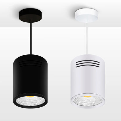 [DBF] lámpara LED de techo montada en superficie con cable colgante 3W/5W/7W/10W/12W/15W Blanco/Negro AC85-265V foco de techo decoración del hogar