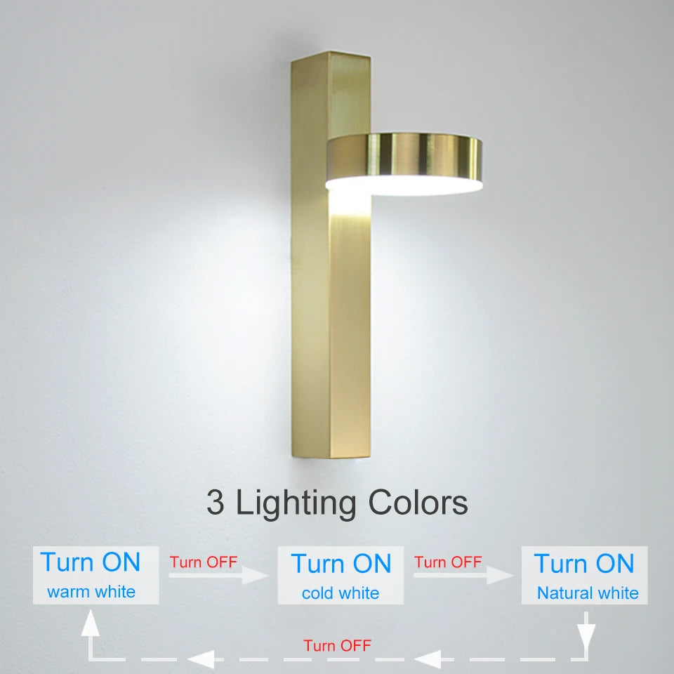 Nordic Led Gold wall sconce light
