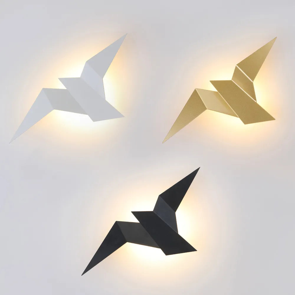 LED bird wall lamp