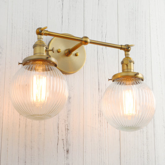 Vintage Double Head Globe Glass Sconces