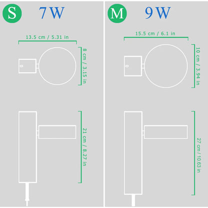 LED Adjustable Dimmable sconce light