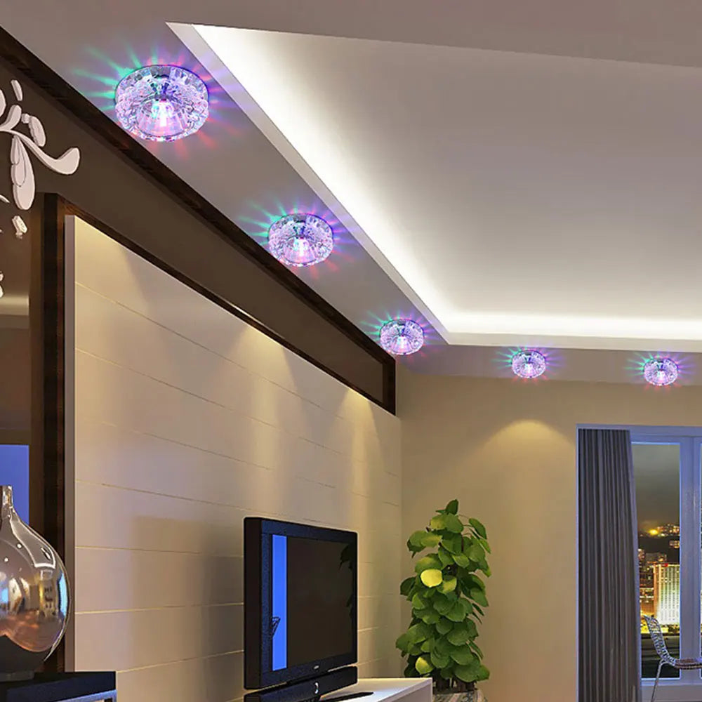 LED Flush Mount Crystal ceiling light