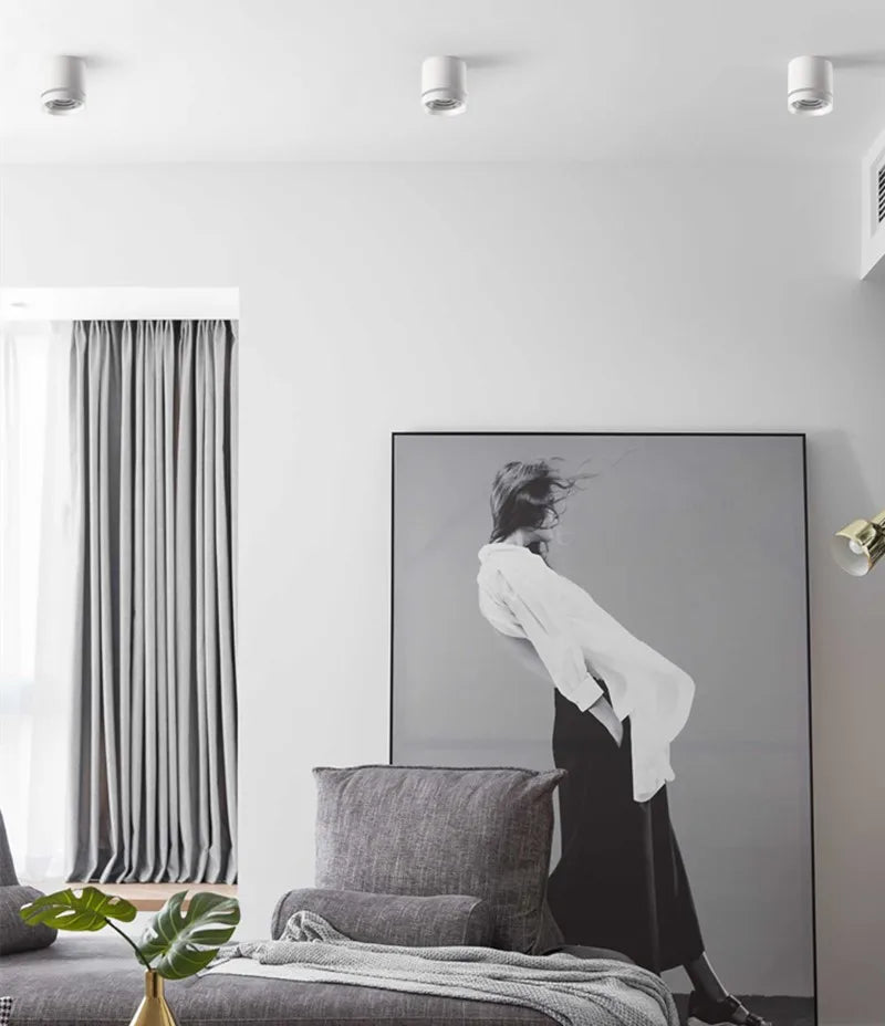 Luces empotradas LED cilíndricas regulables 7W 10W 12W COB luces LED de techo AC85 ~ 265V lámparas LED de fondo iluminación interior