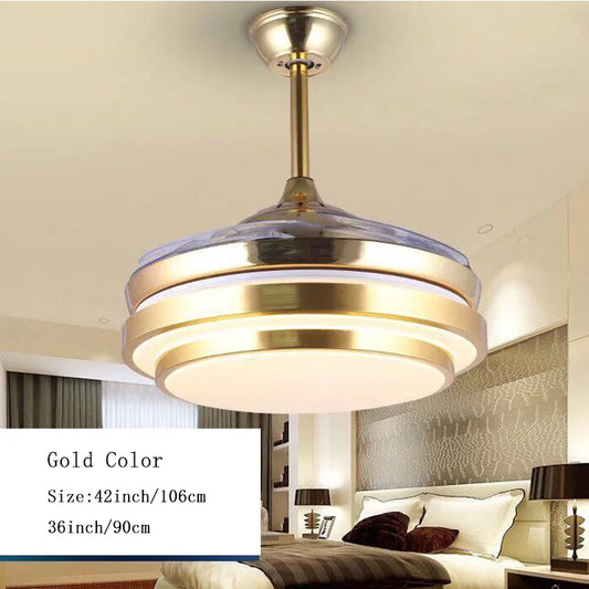 Chrome Led Ceiling Fan Light