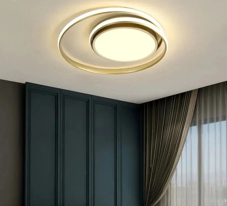 Luces de techo modernas, lámpara LED para sala de estar, dormitorio, sala de estudio, lámpara de techo montada en superficie de color blanco y negro, AC85-265V decorativa