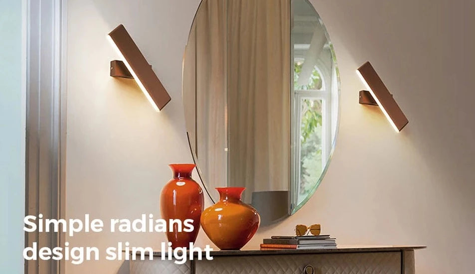 Modern LED adjustable rotation wall sconce