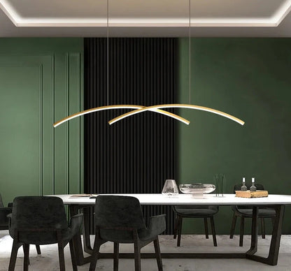 Luces colgantes LED modernas con control remoto para estudio, cocina, comedor, sala de estar, Lustre colgante, lámparas de interior, AC90-260V de entrada