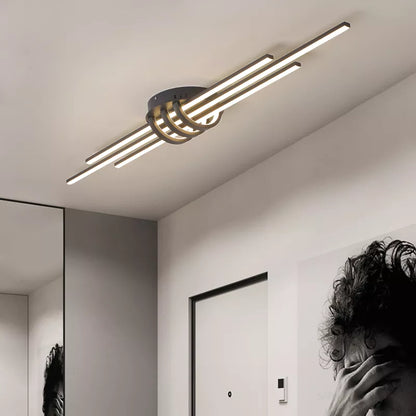LODOOO-arañas Led moderno para dormitorio, pasillo, vestíbulo, sala de estar, araña de techo Led en blanco y negro mate, accesorios de 90-260V