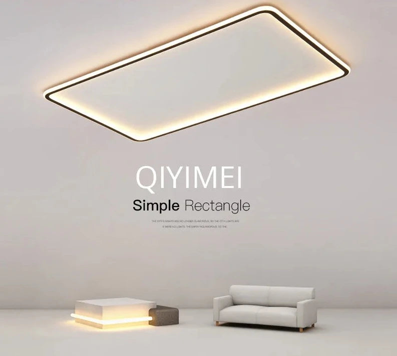 Luces De Techo Led modernas para sala De estar, dormitorio, sala De estudio, lámpara De Techo interior blanca y negra, lámpara De Techo regulable