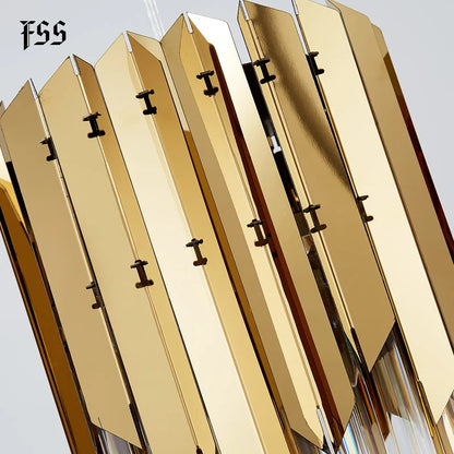 Gold Crystal Small Round Chandelier Lighting