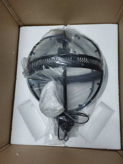 Vintage Wrought Iron Glass Shade Luminaire Fixture