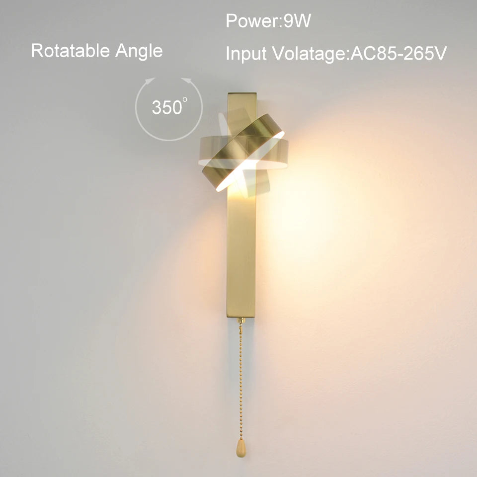 Nordic Led Gold wall sconce light