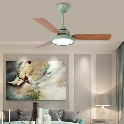 LED Modern style Wooden blades ceiling fan