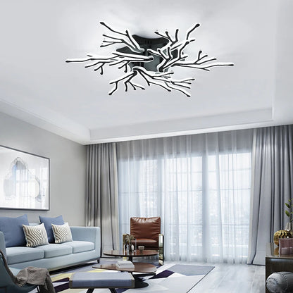 NEO Gleam Hot APP White/Black Led tree branch Ceiling Lights