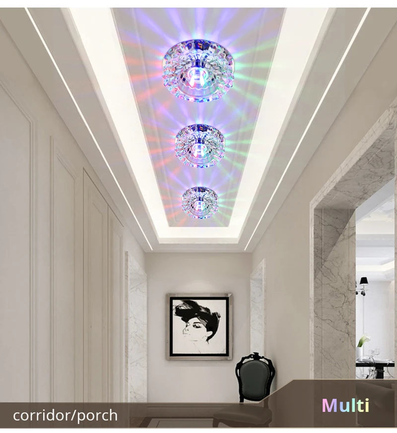 Crystal Aisle Flush LED Ceiling lights