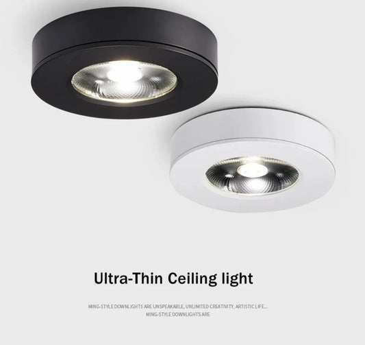 Foco LED descendente, luz de techo ultrafina, foco Led de 10W, 7W, 5W, lámpara de puntos de techo montada en superficie para accesorios de cocina del hogar