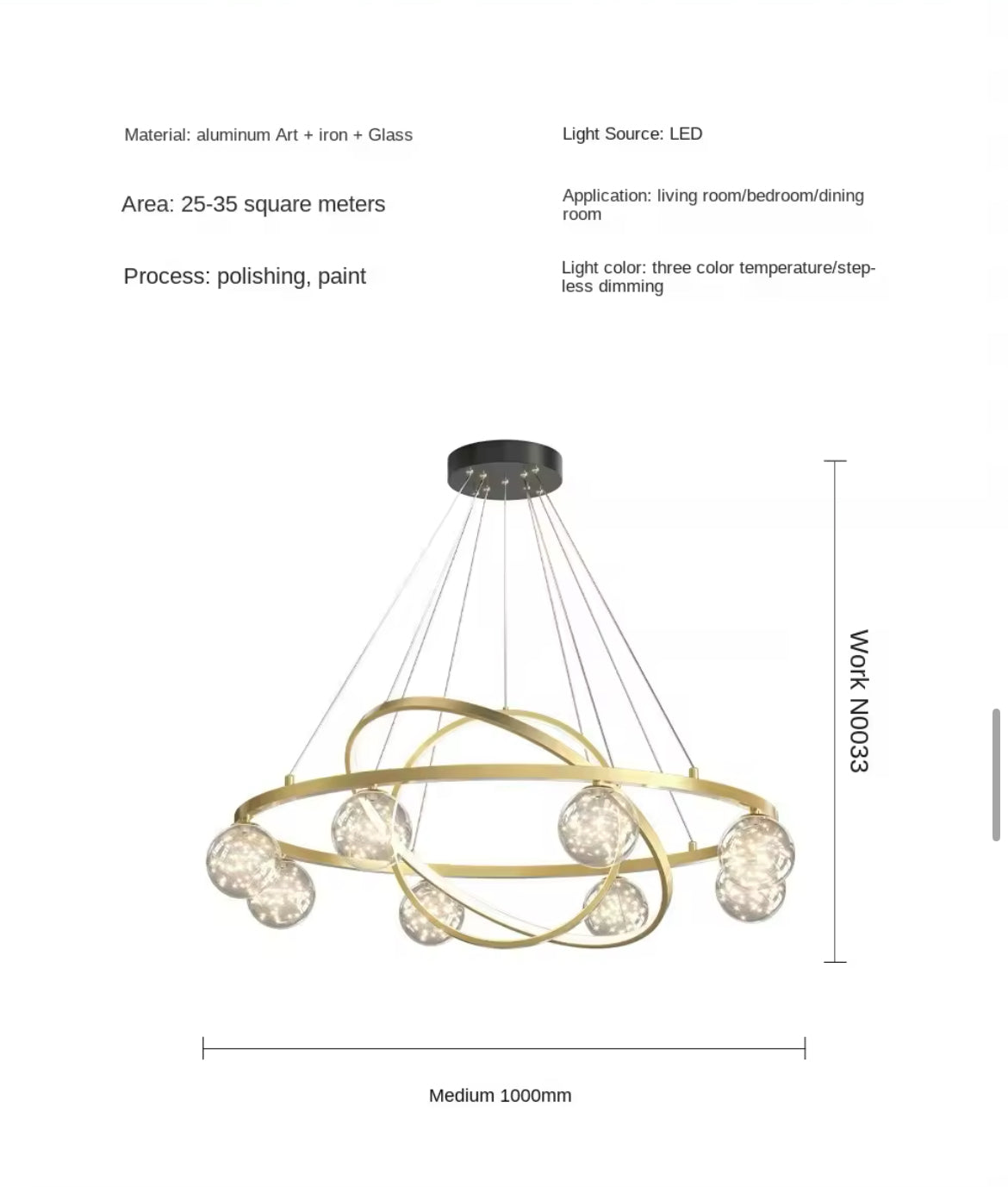 Modern Space style Chandelier