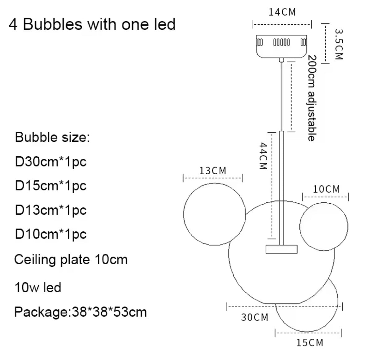 Artpad-candelabro de habitación para sala de estar, iluminación LED con burbujas de cristal, lámparas colgantes para decoración del techo del hogar