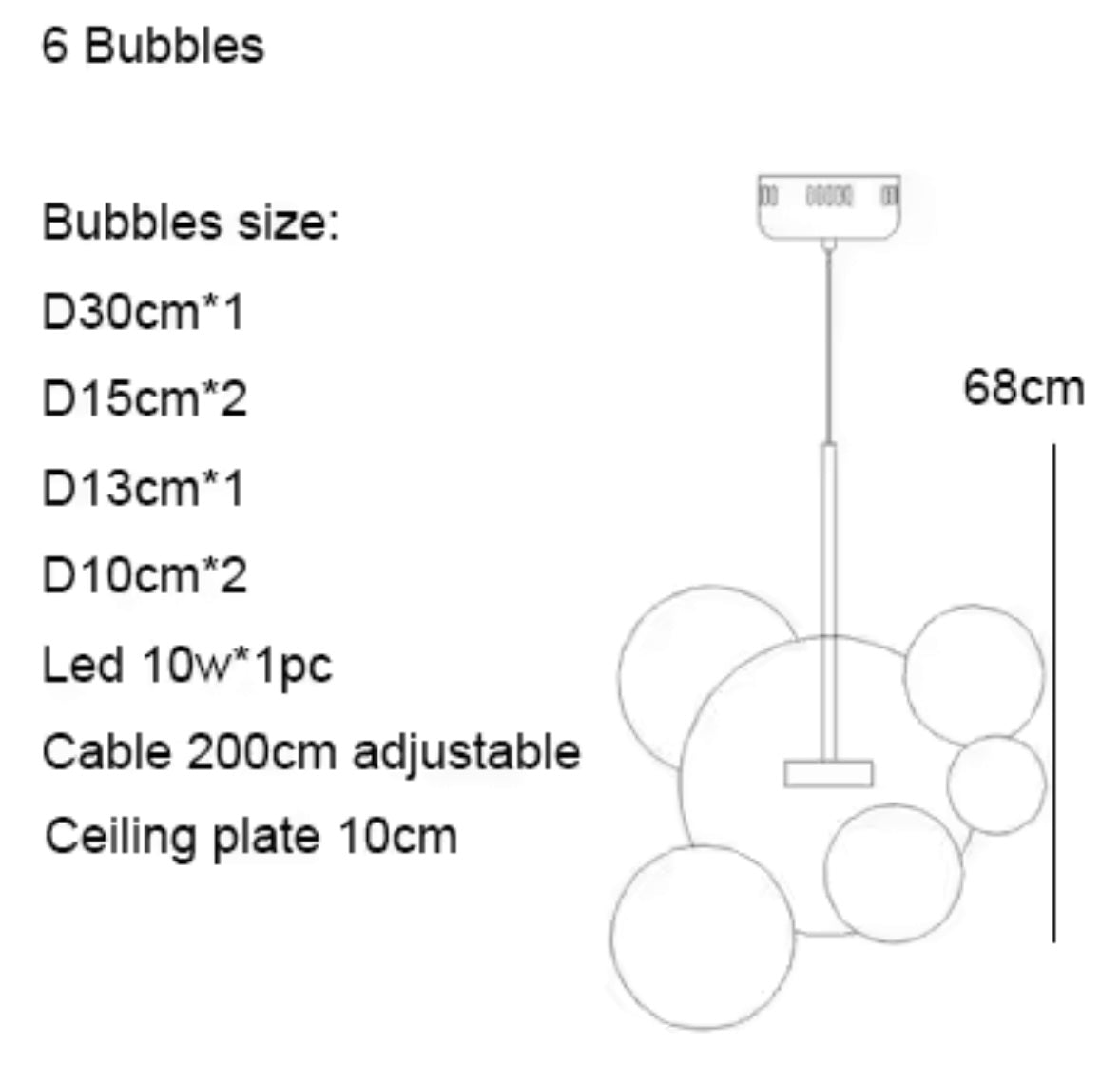 Artpad-candelabro de habitación para sala de estar, iluminación LED con burbujas de cristal, lámparas colgantes para decoración del techo del hogar