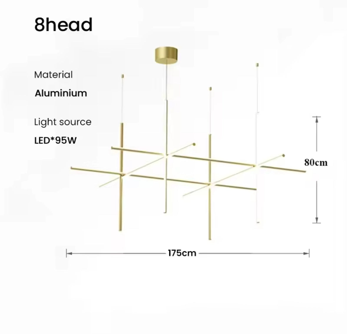 Nordic led Stick pattern pendant lamp