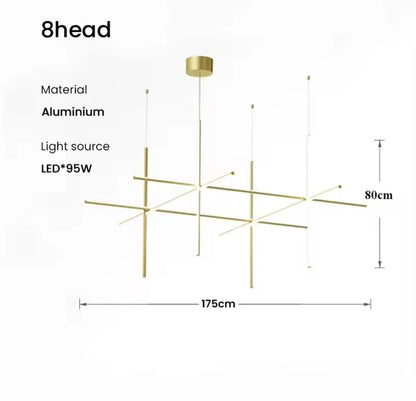 Nordic led Stick pattern pendant lamp