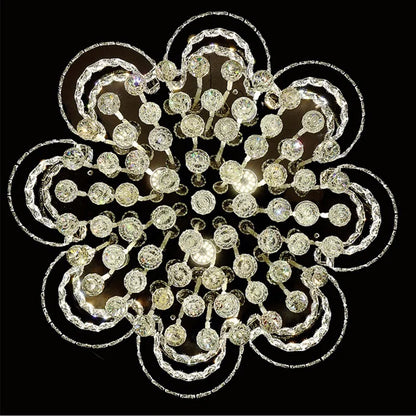 Luces de techo de cristal modernas para dormitorio, luz de techo plateada de lujo para sala de estar, lámparas de techo led, accesorios de cristal para comedor y cocina