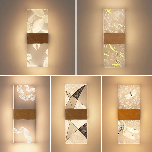 LED Tricolor multiple designs sconce light
