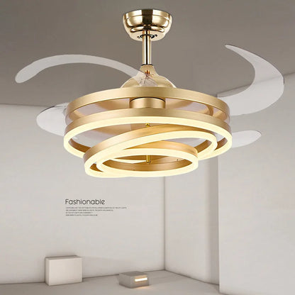 Modern LED Ring Ceiling Fan Light