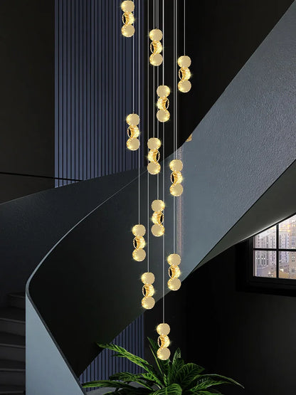 Led Gold Designer Modern Loft Crystal Chandelier