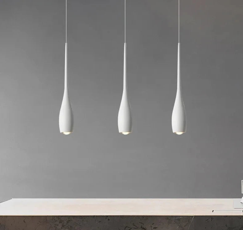 Simple creativo negro blanco nuevas luces LED colgantes modernas sala de estar comedor dormitorio mesita de noche Bar Hotel lámpara iluminación interior