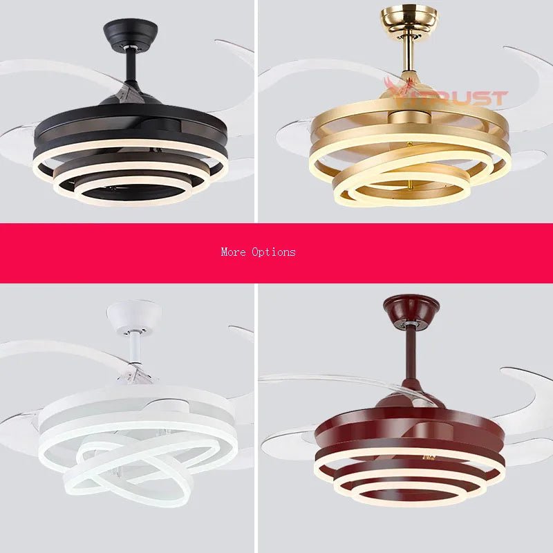 Modern LED Ring Ceiling Fan Light