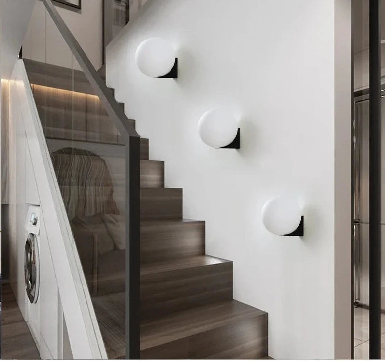 Nordic white double/single sphere sconce light
