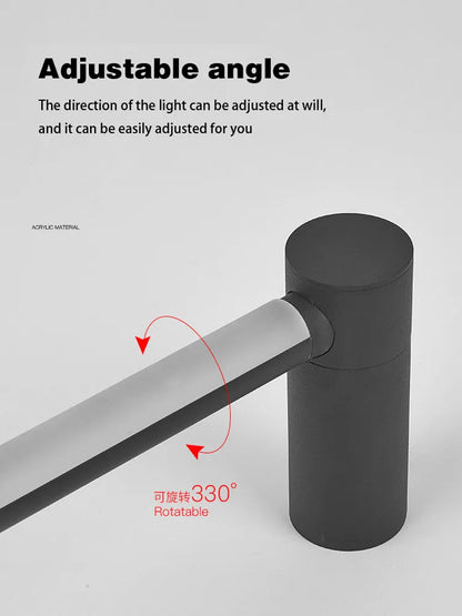 Luz lineal montada en superficie, habitación larga simple con barra de luz LED, luz de pared interior, sala de estar, comedor, luz de techo negra