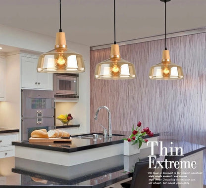 Nordic Glass Loft Industrial Decor pendent light