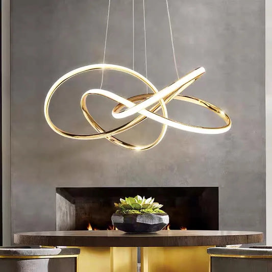 Led Geometric Line Chandelier Lighting