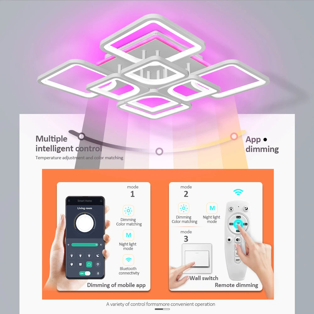 Led square ceiling Chandelier