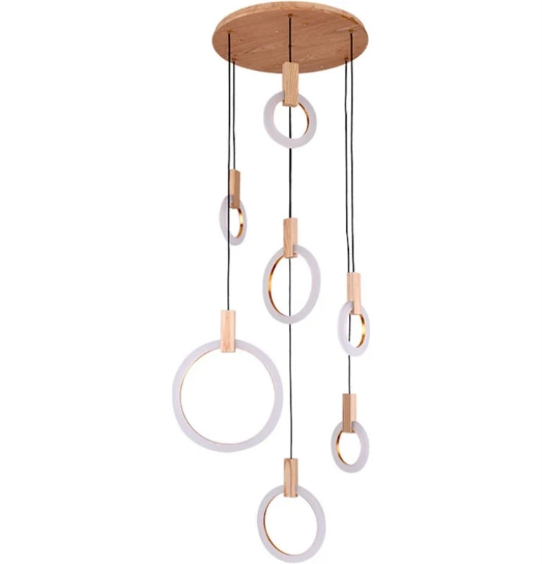 Nordic Acrylic rings chandelier