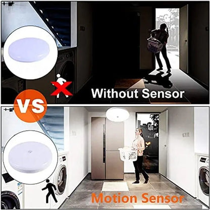 Lámpara LED de techo con Sensor de movimiento PIR, 220V, 110V, 15W, 20W, 24W, 36W, 40W, blanco cálido, blanco frío, luces de techo modernas para pasillos de vestíbulo