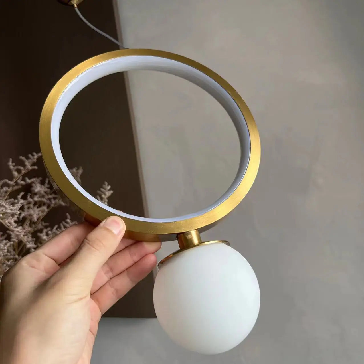 Led Gold Ring pendent Light