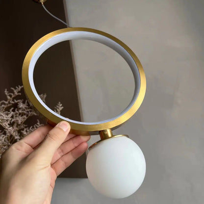 Led Gold Ring pendent Light