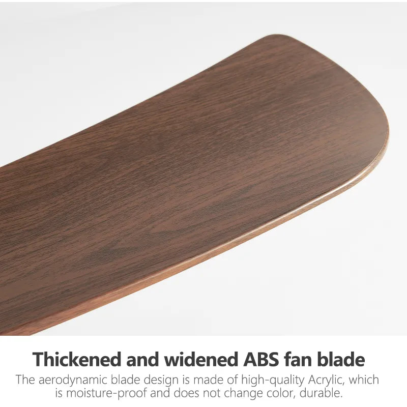 Modern Black ABS Blade DC Remote Control Led Fan Light