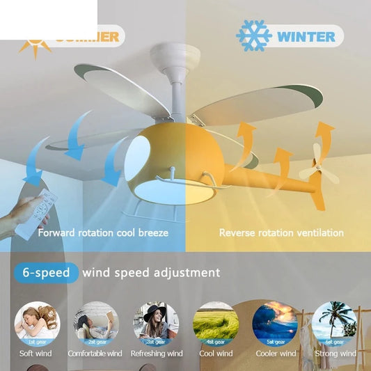Helicopter Remote control Children Ceiling Fan