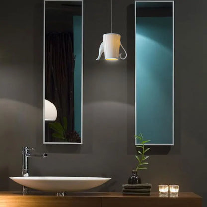 Tea Cup Teapot Hanging Ceramic Led Pendant Light