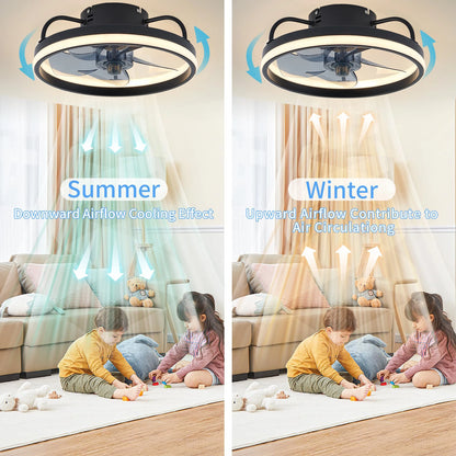 Smart Silent Ceiling Fans With Remote Control and LED Light